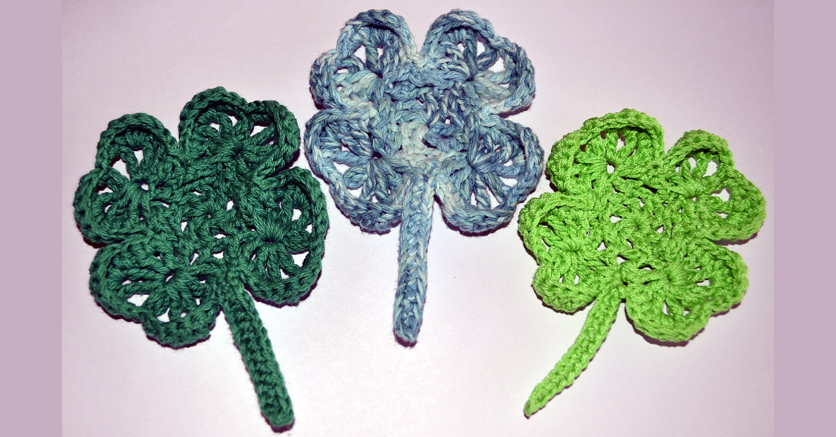 Marcadores crochet trébol de cuatro hojas ganchillo 