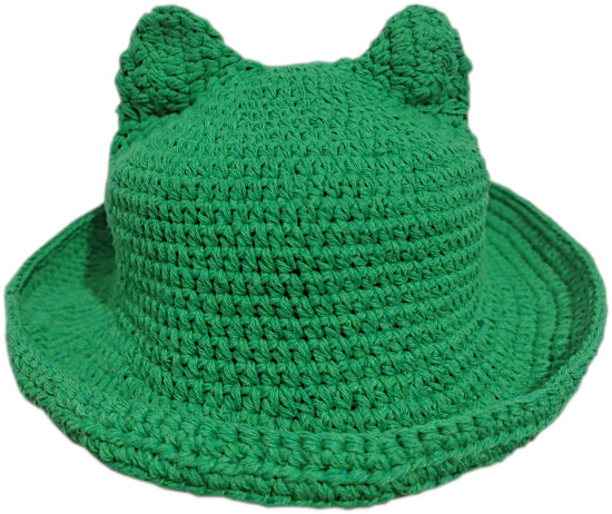 Línea de visión va a decidir disculpa Sombrero con orejas de gato para niños en tejido crochet o ganchillo